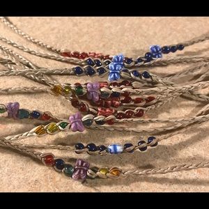 12 pc lot Hemp Wishlet Bracelets anklets